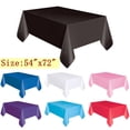 thumbnail image 2 of Bxaolu Plastic Table Cloth Rectangle Table Protector 1 Pack, 6×4.5ft Tablecloth, White, Table Cloth for Disposable Use, Table Cover for Holiday Party, Gathering, 2 of 6