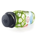 thumbnail image 3 of Meshbottles with Silicone Top - Olive Green - Plastic-free, BPA-free, Phthalate-free Glass Water Bottle - 32 oz, 3 of 3