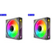 thumbnail image 1 of Ventilador de caja de 120 mm, refrigerador, 1800 RPM, 5 V, 3 pines, ARGB, 4 pines, PWM, ventilador de chasis (adelante), negro, 1 of 6