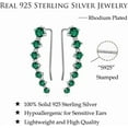 thumbnail image 6 of Solid 925 Sterling Silver 7 Crystals Cuff Earrings Climber for Women Crawler Earrings Wraps, 6 of 12