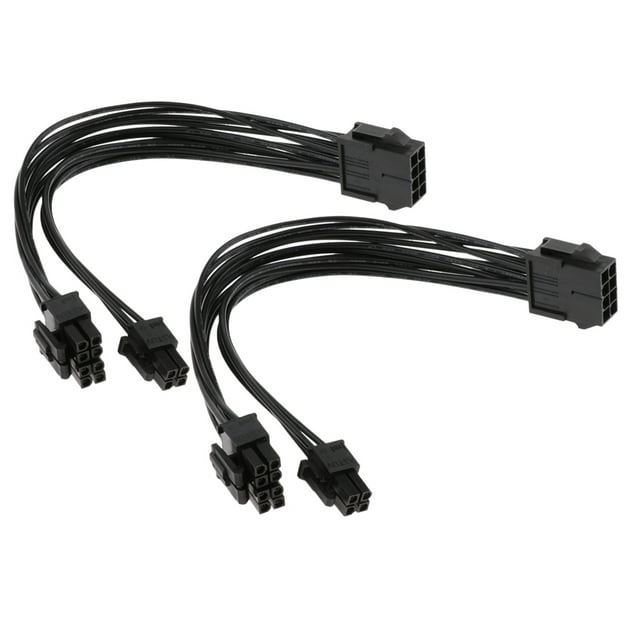 2x Cable de extensión del cable del adaptador del divisor de de alimentación de la CPU a 8 + 4 piezas PSU shamjiam Cable de extensión de alimentación de CPU