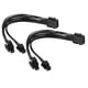 thumbnail image 1 of Par De Computadora CPU A 8 + Cable De Extensión De Fuente De Alimentación, Negro, 1 of 5
