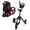 Black/Red, variant on Caddymatic Golf 360 Degree SwivelEase 3 Wheel Folding Golf Cart Black/Red