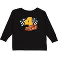 thumbnail image 3 of Inktastic Number Four Race Car Boys or Girls Long Sleeve Toddler T-Shirt, 3 of 5