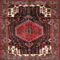 thumbnail image 1 of Ahgly Company Machine Washable Indoor Square Traditional Tomato Red Area Rugs, 8' Square, 1 of 7