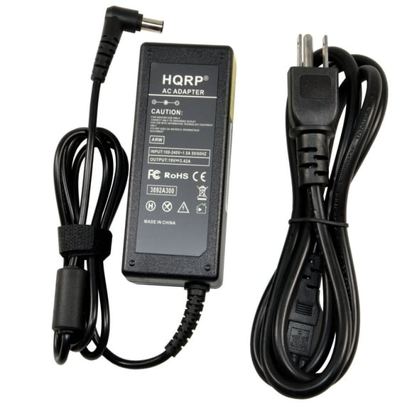 HQRP 19V AC Adapter works with LG PA-1700-02 4983 A410 P420 R400 R410 R460 R480 R490 R510 R580 Monitor LED LCD HDTV TV Power Supply Cord Adaptor + Euro Plug Adapter