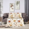 thumbnail image 6 of DouZhe Ultra-Soft Micro Fleece Lightweight Flannel Bed Blanket, Cartoon Bear Animal Print Cozy Warm Throw Blankets, 80"x60", 6 of 7