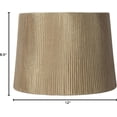 thumbnail image 3 of Urbanest Hardback Faux Silk Box Pleated Drum Lampshade – 10" Top x 12" Bottom x 8.5" Slant Height – Gold Tone – Spider Fitter- 1 Piece, 3 of 3
