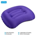 thumbnail image 3 of Unique Bargains Inflatable Pillow Large 17 x 13' Ultralight Camping Travel Pillow, Purple 2 Pack, 3 of 7
