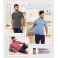 thumbnail image 5 of EA'S SECRET Men's Undershirts Bamboo Moisture-Wicking Crewneck T Shirts, Slim Fit Stretch Soft Tees for Men, 3 or 6 Pack(Heather Blue/Heather Gray/Heather Red,2XL), 5 of 7