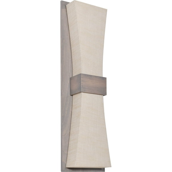 AFX Aberdeen 6-inch Weathered Grey LED Wall Sconce, Jute Shade
