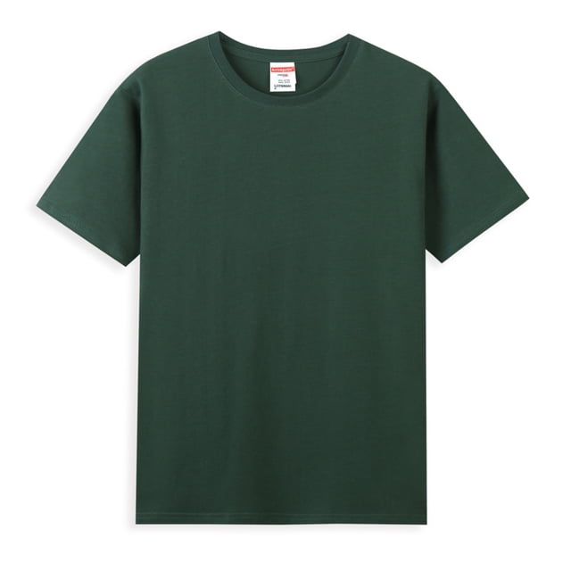 T-Shirt à Manches Courtes pour Homme à Col Ras du Cou en Coton Biologique 100 % - Vert Olive