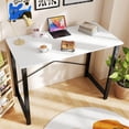 thumbnail image 2 of Atilioo 55 Inch Computer Office Desk, Ergonomic Table for Writing Gaming Work Study Design for Home Bedroom, White, 2 of 7