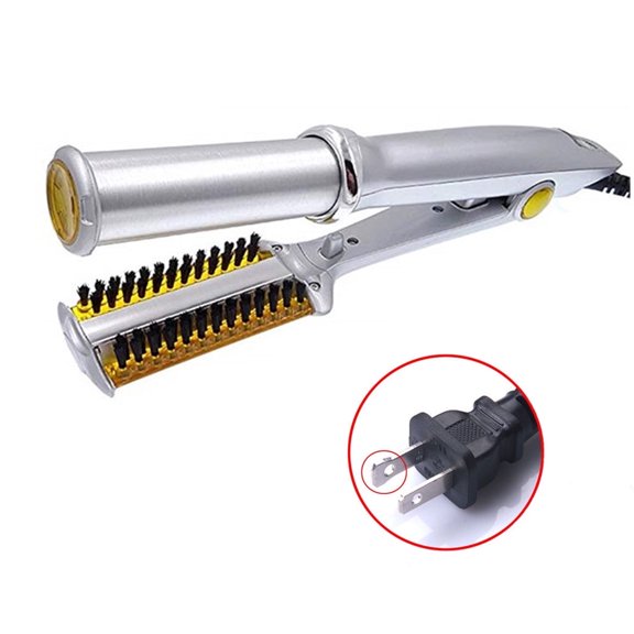 Professional Hair Straightening Iron Curling Iron Straightener&Curler Styler 2 In 1 Multi Hair Styling Tool Flat Iron