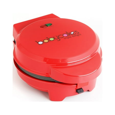 Babycakes 3-in-1 Removable Plate Multi-Treat Maker  Red  New  Model MT-6