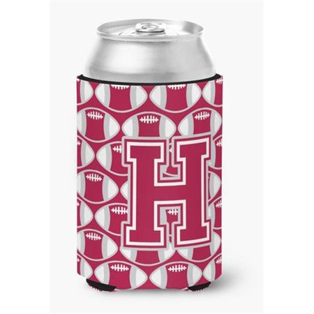 

Letter H Football Crimson Grey & White Can or Bottle Hugger