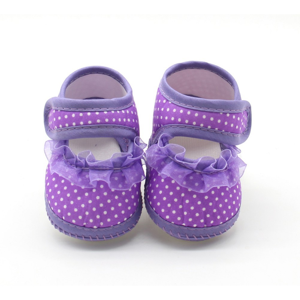 Saient Baby Newborn Girls Shoes Polka Dot Soft Sole Cotton First Walkers Moccasins leisure Baby Shoes - image 2 of 7
