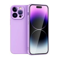 Mantto Slim Case for iPhone 14 Pro, Liquid Silicone Phone Case for iPhone 14 Pro, Shockproof Soft Anti-Scratches Microfiber Lining Full Body Protection Case, Purple