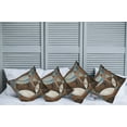 thumbnail image 2 of Ambesonne Abstract Throw Pillow Cover 4 Pack, Grunge Vintage Rounds, 18", Umber Slate Blue, 2 of 5