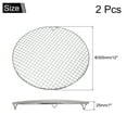 thumbnail image 2 of Uxcell 2 Pcs Round Cooking Rack with Legs, Dia 12 Inch 304 Stainless Steel Barbecue Grill for Cooking Baking Barbecue Air Fryer Racks, Silver, 2 of 5