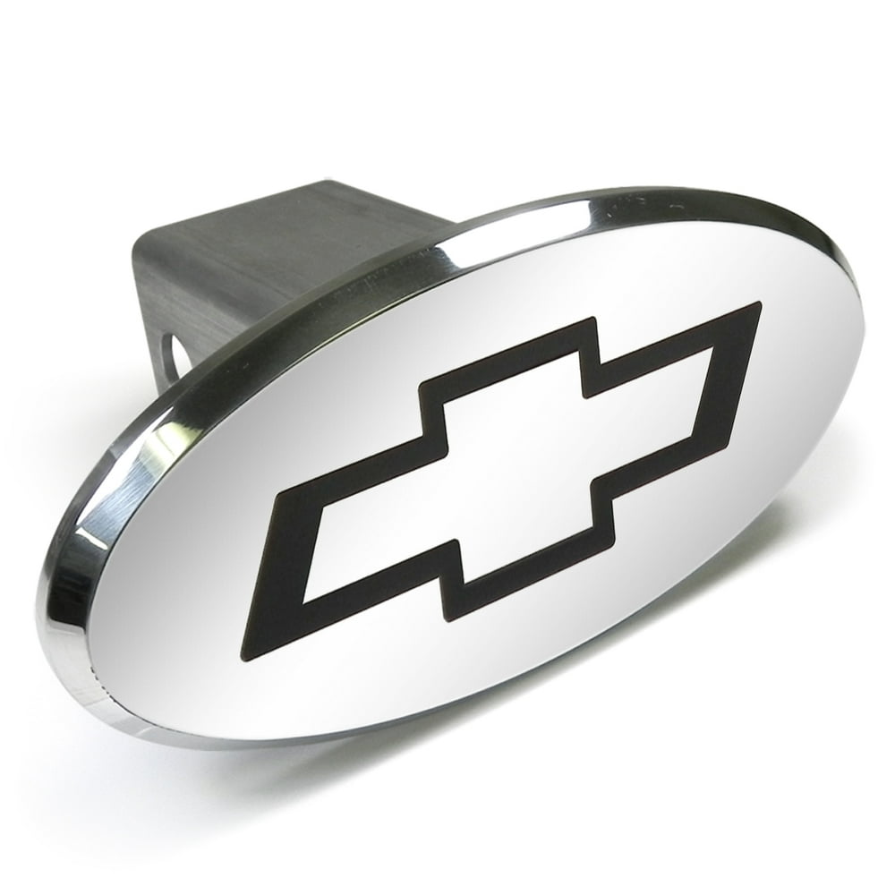 Chevrolet Bowtie Engraved Oval Chrome Aluminum Tow Hitch Cover