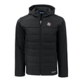 thumbnail image 2 of Men's Cutter & Buck  Black Texas Southern Tigers Evoke Hybrid Eco Softshell Recycled Full-Zip Hoodie Jacket, 2 of 3