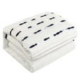 thumbnail image 7 of Lanco Lillian Striped 6-Piece Comforter Set, White/Navy, King, 100% Polyester Fill, 7 of 7