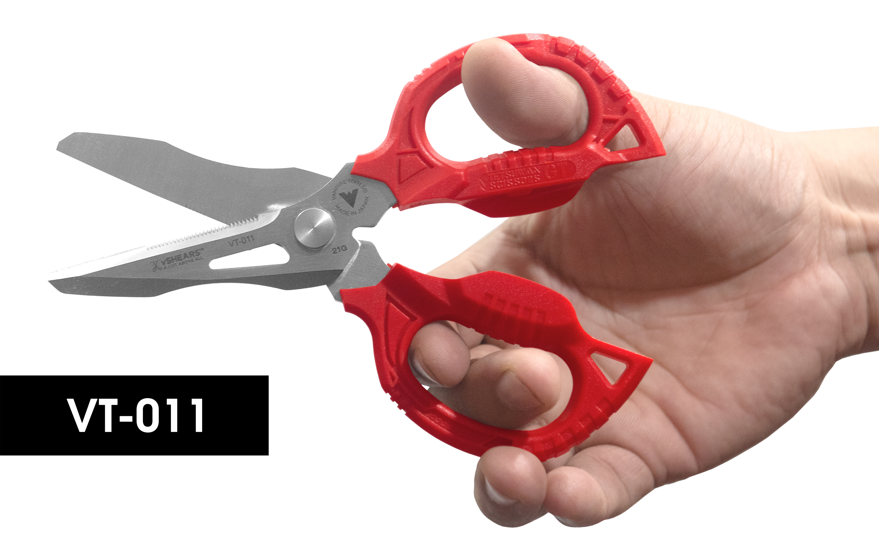 VSHEARS 6.3 Compact Heavy Duty Scissors – Made In Japan – 4-in-1 Blade Combo – VT-011
