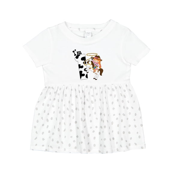 Inktastic I'm One-cowgirl Riding Horse Birthday Girls Baby Dress