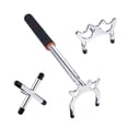 thumbnail image 3 of ZheElen Queue de Billard Rétractable avec Tête Amovible Support Télescopique Long Manche Accessoire de Jeu Table Compétition Or Argent, 3 of 6