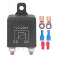 thumbnail image 2 of Starter Solenoid 12V, Waterproof Versatile Flame Retardant ABS Shell Full Turn Winding 200A Starter Relay With Terminals For Car, 2 of 8