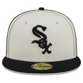thumbnail image 2 of Men's New Era  Cream/Black Chicago White Sox Chrome Sutash 59FIFTY Fitted Hat, 2 of 5