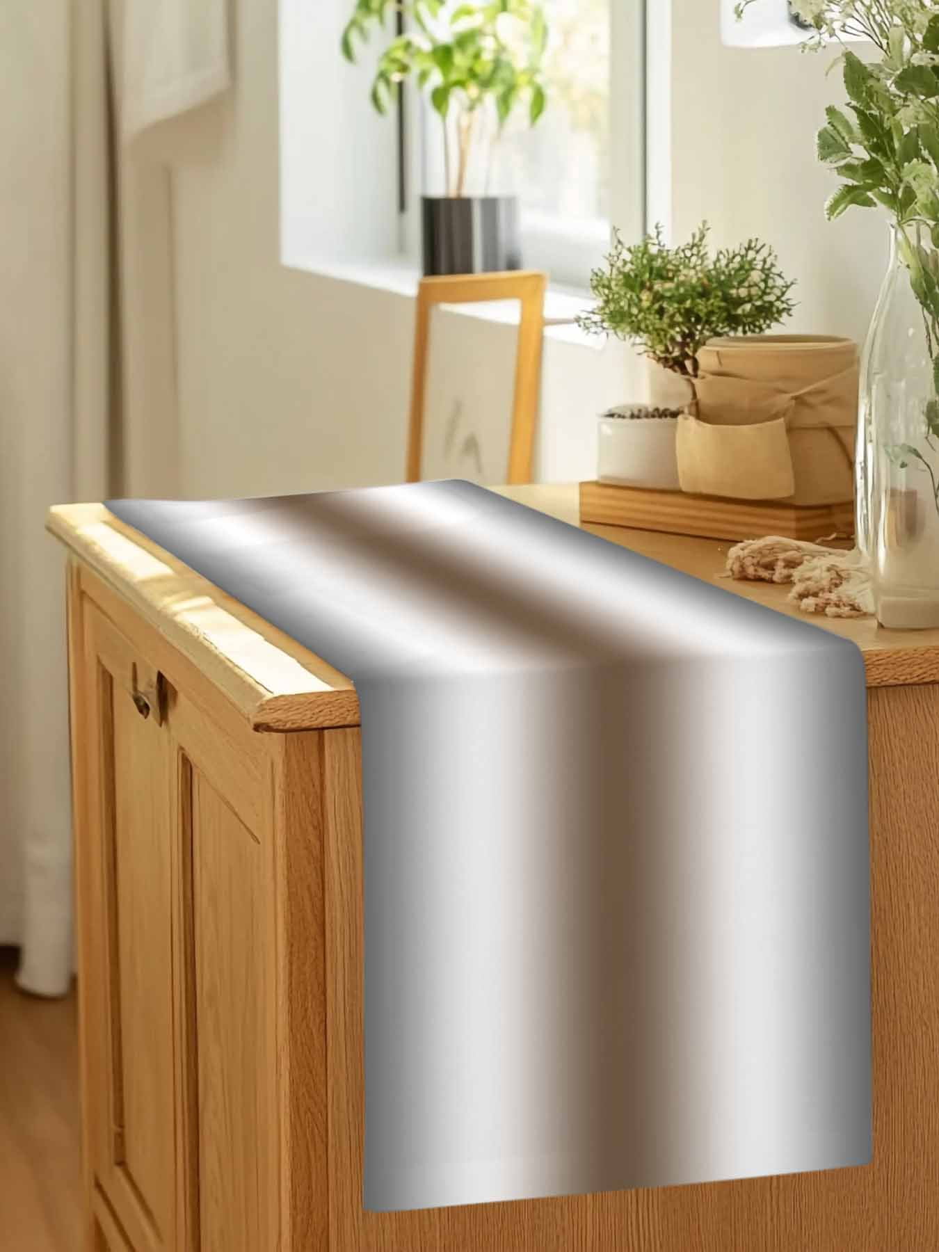Farm Rustic Brown Grey Color Ombre Table Runner 90 Inches Long, Minimalist Gradient Art Table Runners Tabletop Scarf Kitchen Dining Tables Decoration for Home Party Indoor Outdoor