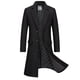 thumbnail image 1 of Mile Men's Long Trench Coat Notch Lapel Single Breasted OvercoatM, 1 of 5