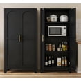 thumbnail image 7 of AISWORD 61" Tall Metal Storage Cabinet with Adjustable Shelves, 2 Doors Steel Cabinet for Office, Garage, Utility Room, Kitchen Storage, Black, 7 of 7