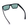 thumbnail image 6 of Rectangular Sunglasses for Men UV400 Polycarbonate Lens Lightweight Durable Frame Modern Everyday Style Black Red Frame - Orange Mirror Lens, 6 of 7
