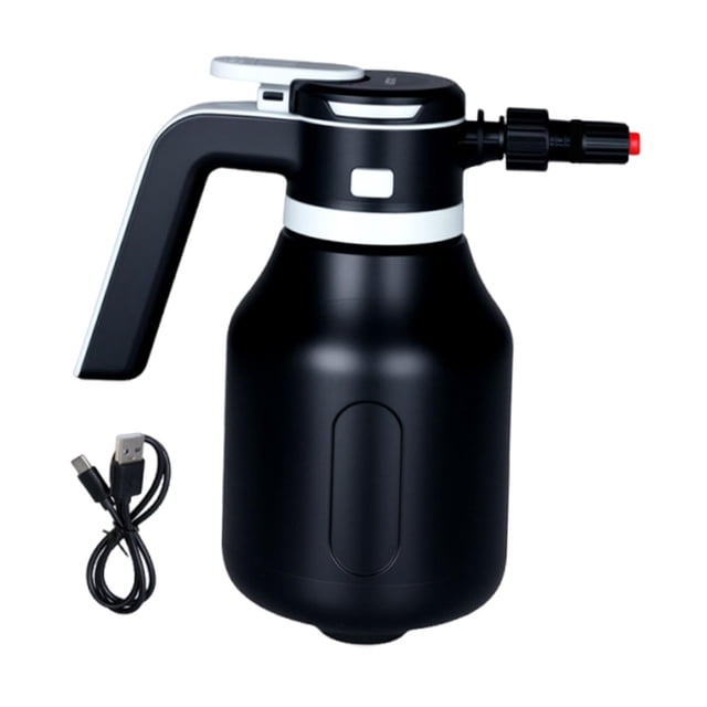 Almencla Electric Car Foam Sprayer 2L Cordless for Car Washing Accessories Vehicle RV Black