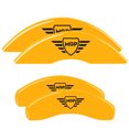 thumbnail image 1 of Convient 2021-2023 Ford Bronco Sport MGP Caliper Cover Caliper Cover 10255SMGPYL Remplacement OE; MGP Logo; Revêtement en Poudre; Jaune; Aluminium; Ensemble de 4, 1 of 1