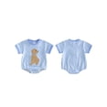 thumbnail image 2 of Cenuakty Baby Boy Summer Romper Loose Fit Casual Stylish Puppy Embroidered Plaid Crew Neck Short Sleeve Jumpsuit, 2 of 9