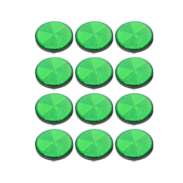12 Plastic Reflectors 56mm Diameter With Nut For Motorcycle