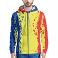 thumbnail image 1 of 2022 Qatar Football World Cup Zip Hooded Sweater Netherlands Spain Brazil Fans Cheering Jacket, 1 of 5