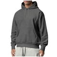 thumbnail image 1 of Men Retro Long Sleeve Hoodie Hooded Sweatshirt Tops Jacket Coat OutwearL, 1 of 4