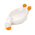 thumbnail image 3 of Jabonera, bonita jabonera con forma de pato y desagüe, jabonera con drenaje automático, bandeja para jabón para ducha o baño, color blanco, 3 of 6
