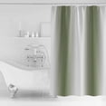 thumbnail image 2 of White Seaweed Green Gradient Shower Curtain, 48" x 72", Simple Pattern Waterproof Bathroom Curtain Washable Shower Curtain Set with 12 Hooks, 2 of 6