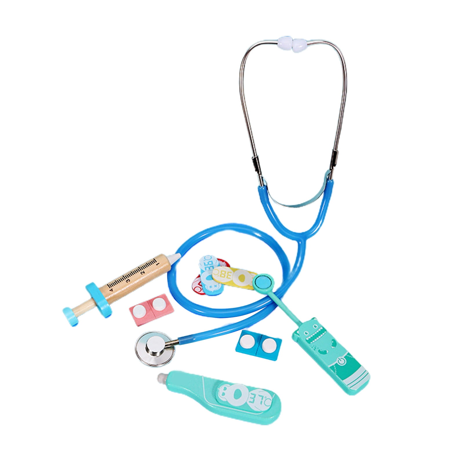 Sanwood 1 Set Doctor Play Set Simulation Pretend Play Wooden Doctor