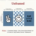 thumbnail image 2 of 2D Flat, 3pcs 2D Frameless Peace Sign, joyful Face, Rad Little Dude Text - Color Block Design, Modern Wall Decor, Suitable for Living Room, Cafe, Home and Dormitory, Indoor & Outdoor Use, Interior A, 2 of 2