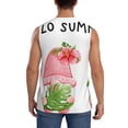 thumbnail image 4 of Fotbe Men's Hello Summer Gnome Print Men's Sleeveless Muscle Tank Tops Casual T-Shirts for Gym Workout Beach-X-Large, 4 of 8