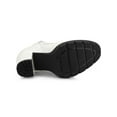 thumbnail image 5 of BLISSFUL STEP Women's Platform Lace Up Block Heel Ankle Combat Boot White 9.5, 5 of 7