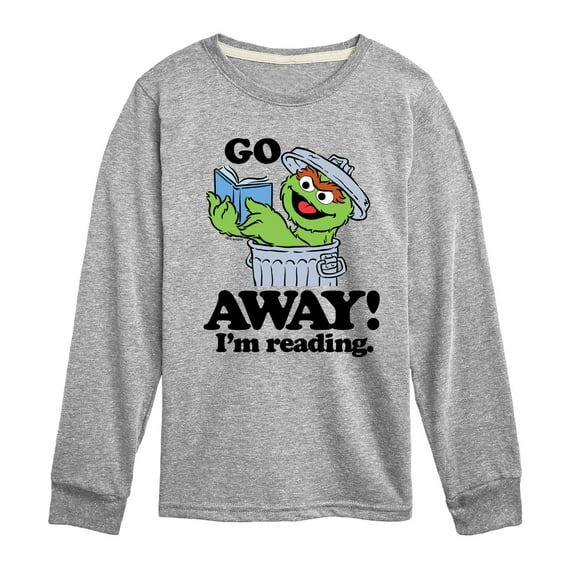 Sesame Street - Oscar Go Away Im Reading - Toddler and Youth Long Sleeve T-Shirt