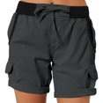 thumbnail image 2 of RYRJJ Women's Cargo Shorts Multi Pockets Casual Summer High Waisted Casual Shorts for Women Trendy Summer Outdoor Hiking Shorts(Dark Gray,XXL), 2 of 8